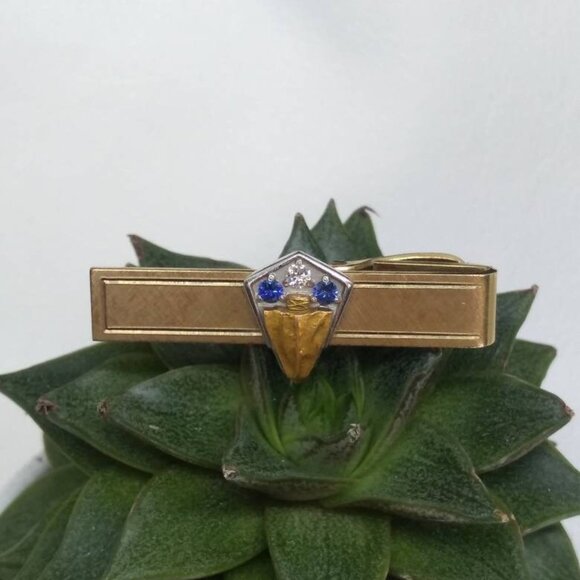 Tie Clip menswear necktie vintage antique tiny lapel cute gift for groomsman - Picture 4 of 9